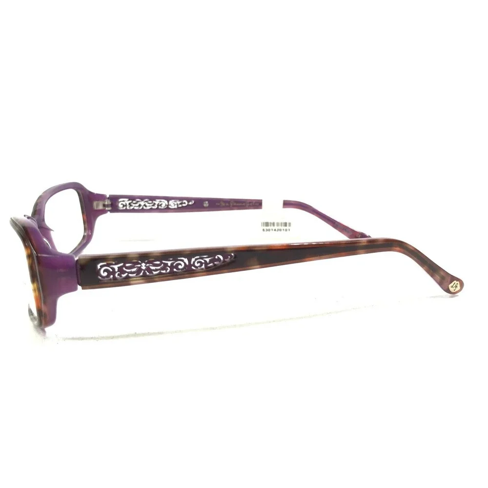 Lulu Guinness L835 TOR Eyeglasses Frames Purple Tortoise Rectangular 52-16-130